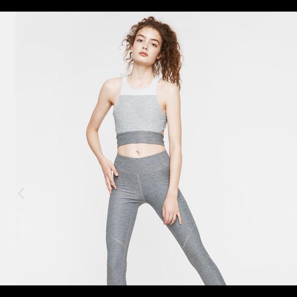 Outdoor Voices Tri-Tone Slashback Crop Top